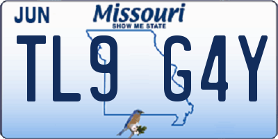 MO license plate TL9G4Y