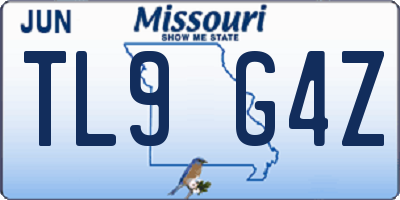 MO license plate TL9G4Z