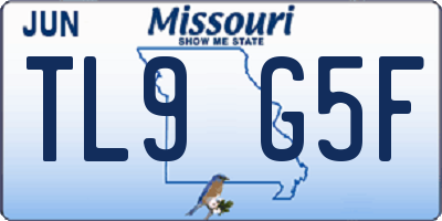 MO license plate TL9G5F