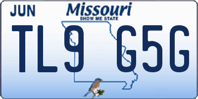 MO license plate TL9G5G