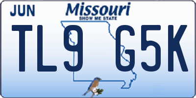 MO license plate TL9G5K