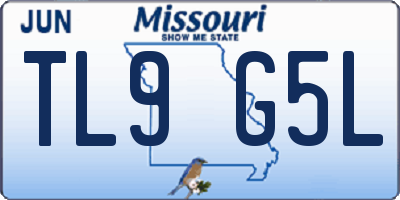 MO license plate TL9G5L