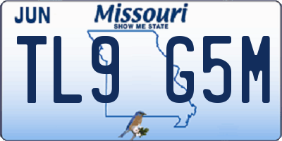 MO license plate TL9G5M
