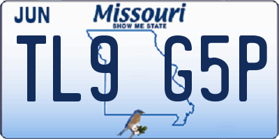 MO license plate TL9G5P