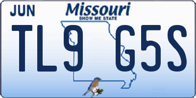 MO license plate TL9G5S