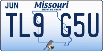 MO license plate TL9G5U