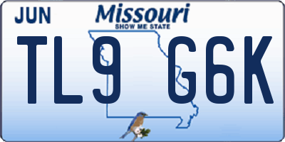 MO license plate TL9G6K