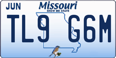 MO license plate TL9G6M