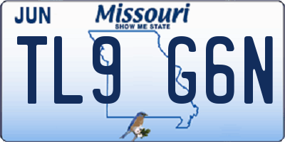 MO license plate TL9G6N