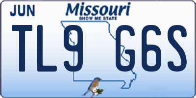 MO license plate TL9G6S