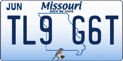 MO license plate TL9G6T