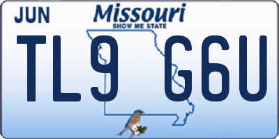 MO license plate TL9G6U