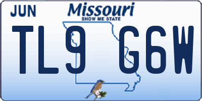 MO license plate TL9G6W