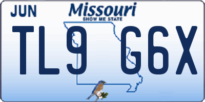 MO license plate TL9G6X
