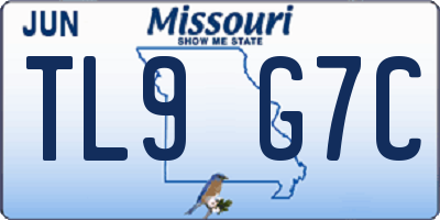 MO license plate TL9G7C