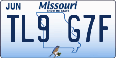MO license plate TL9G7F