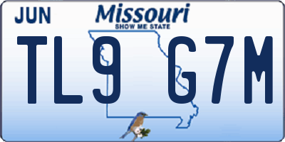 MO license plate TL9G7M