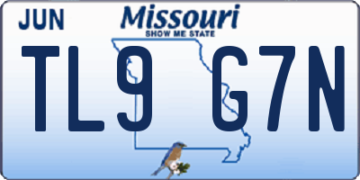 MO license plate TL9G7N