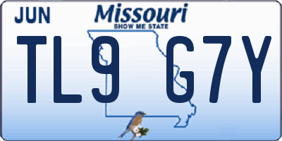MO license plate TL9G7Y