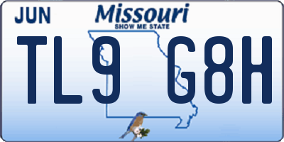 MO license plate TL9G8H