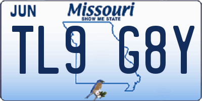 MO license plate TL9G8Y