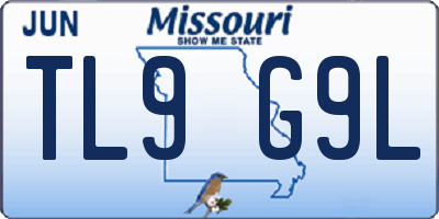 MO license plate TL9G9L