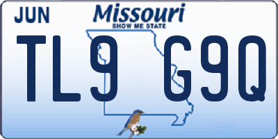 MO license plate TL9G9Q