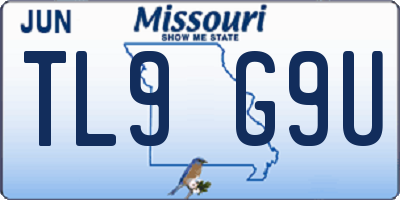 MO license plate TL9G9U