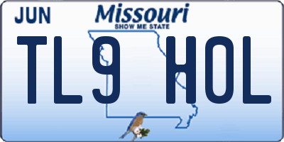 MO license plate TL9H0L