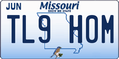 MO license plate TL9H0M