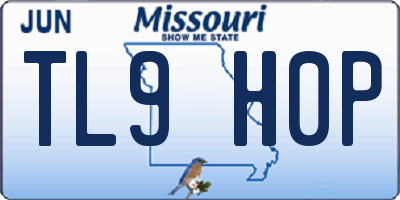 MO license plate TL9H0P
