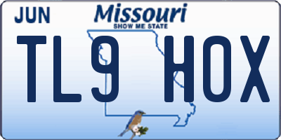 MO license plate TL9H0X