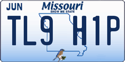 MO license plate TL9H1P