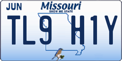 MO license plate TL9H1Y