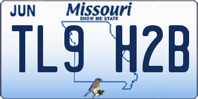 MO license plate TL9H2B