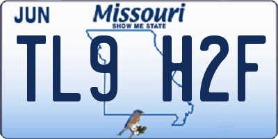 MO license plate TL9H2F