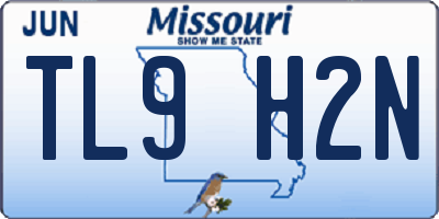 MO license plate TL9H2N