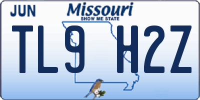 MO license plate TL9H2Z