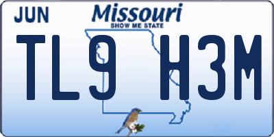 MO license plate TL9H3M