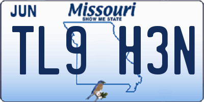 MO license plate TL9H3N