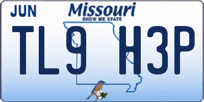 MO license plate TL9H3P