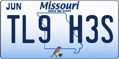 MO license plate TL9H3S