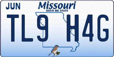 MO license plate TL9H4G
