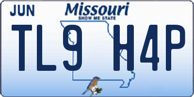 MO license plate TL9H4P