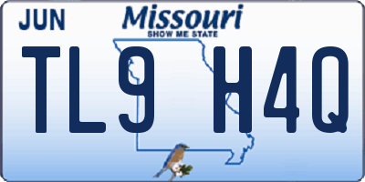 MO license plate TL9H4Q