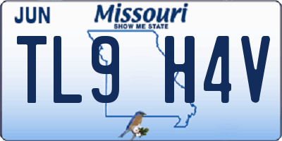 MO license plate TL9H4V
