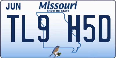 MO license plate TL9H5D