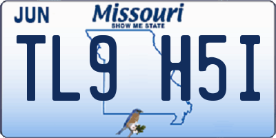 MO license plate TL9H5I