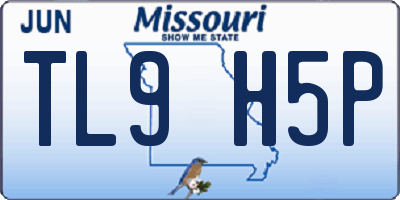 MO license plate TL9H5P