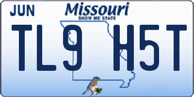 MO license plate TL9H5T